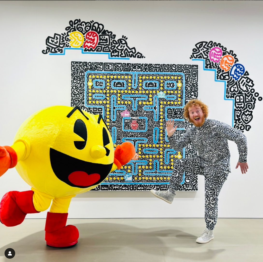 Mr Doodle posing with Pacman